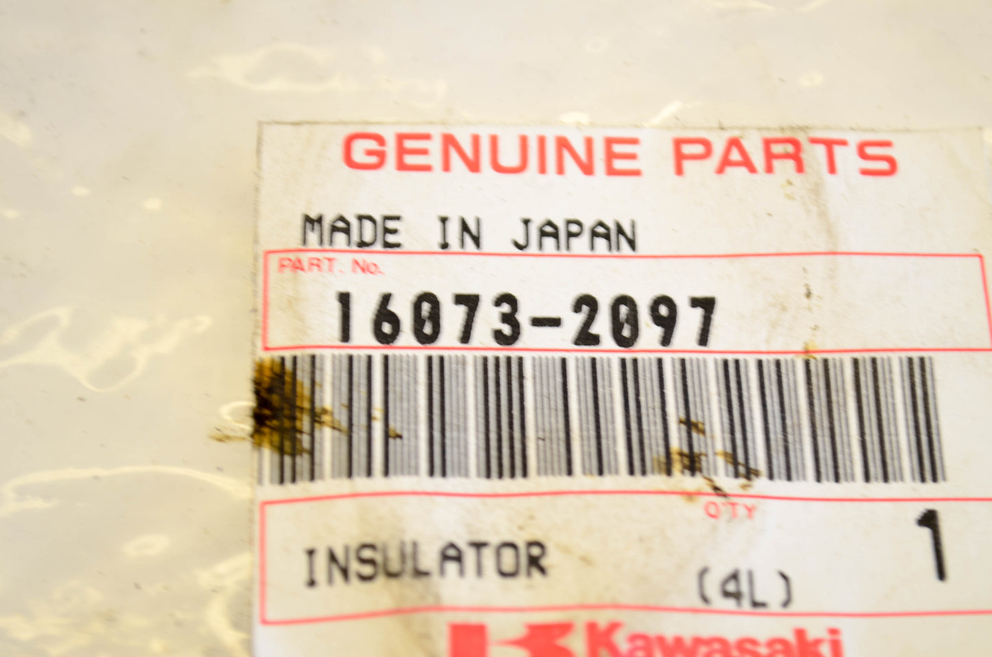 New OEM Kawasaki 16073-2097 Carburetor Insulator NOS