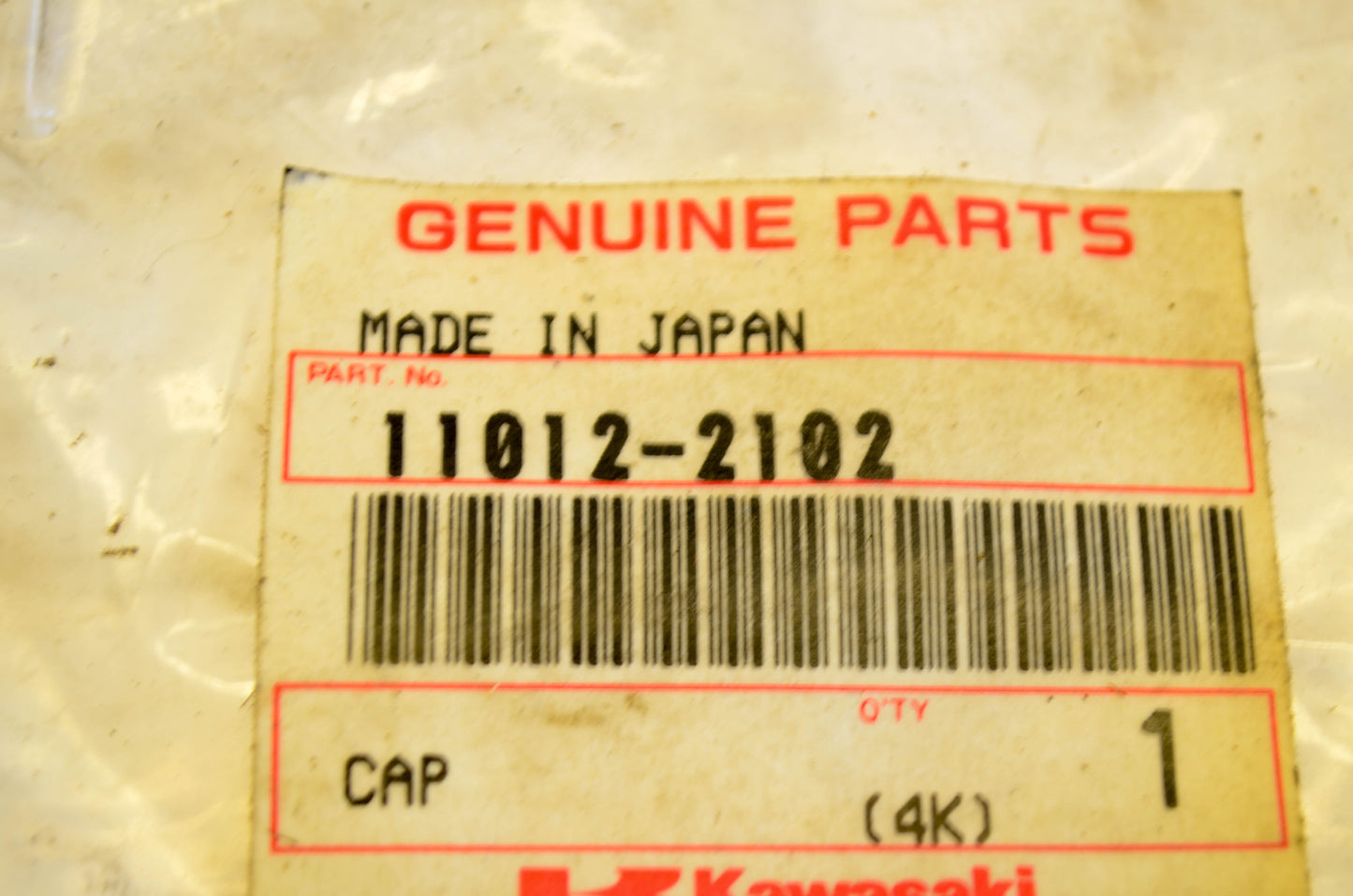 New OEM Kawasaki 11012-2102 Air Filter Cap NOS