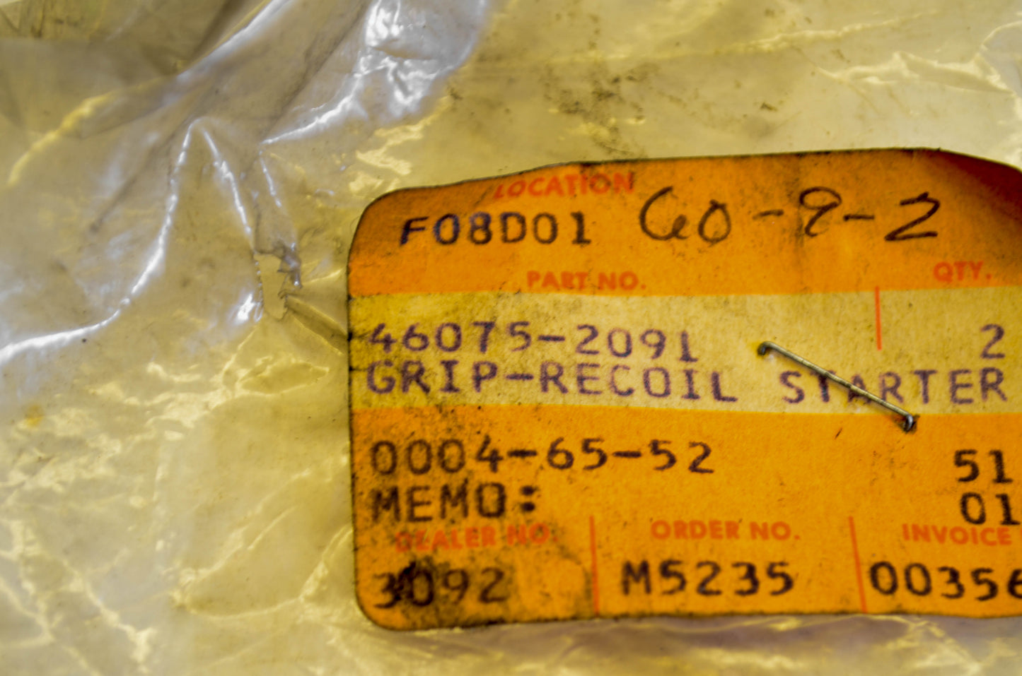 New OEM Kawasaki 46075-2091 Grip NOS