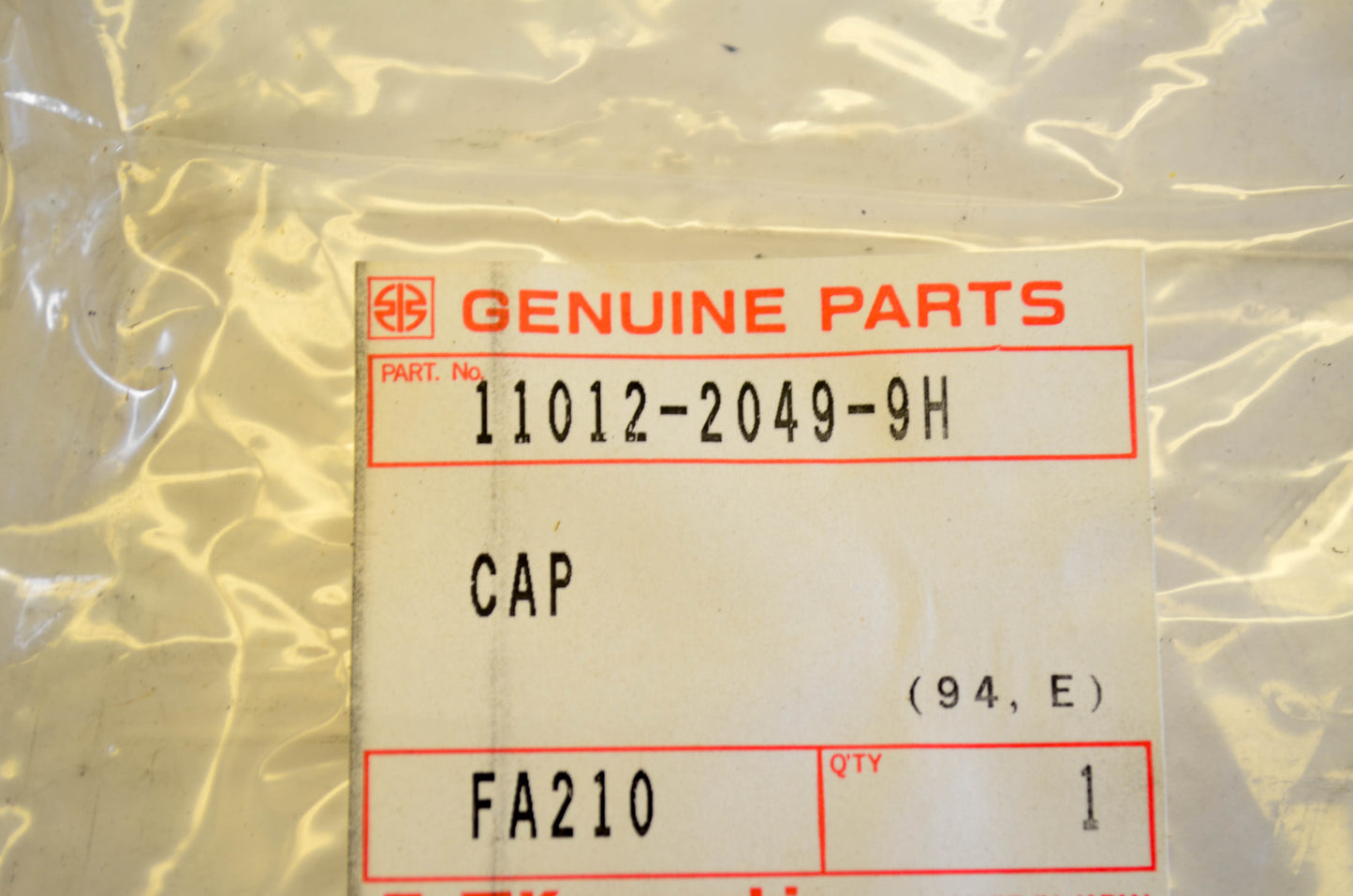 New OEM Kawasaki 11012-2049-9h Cap NOS