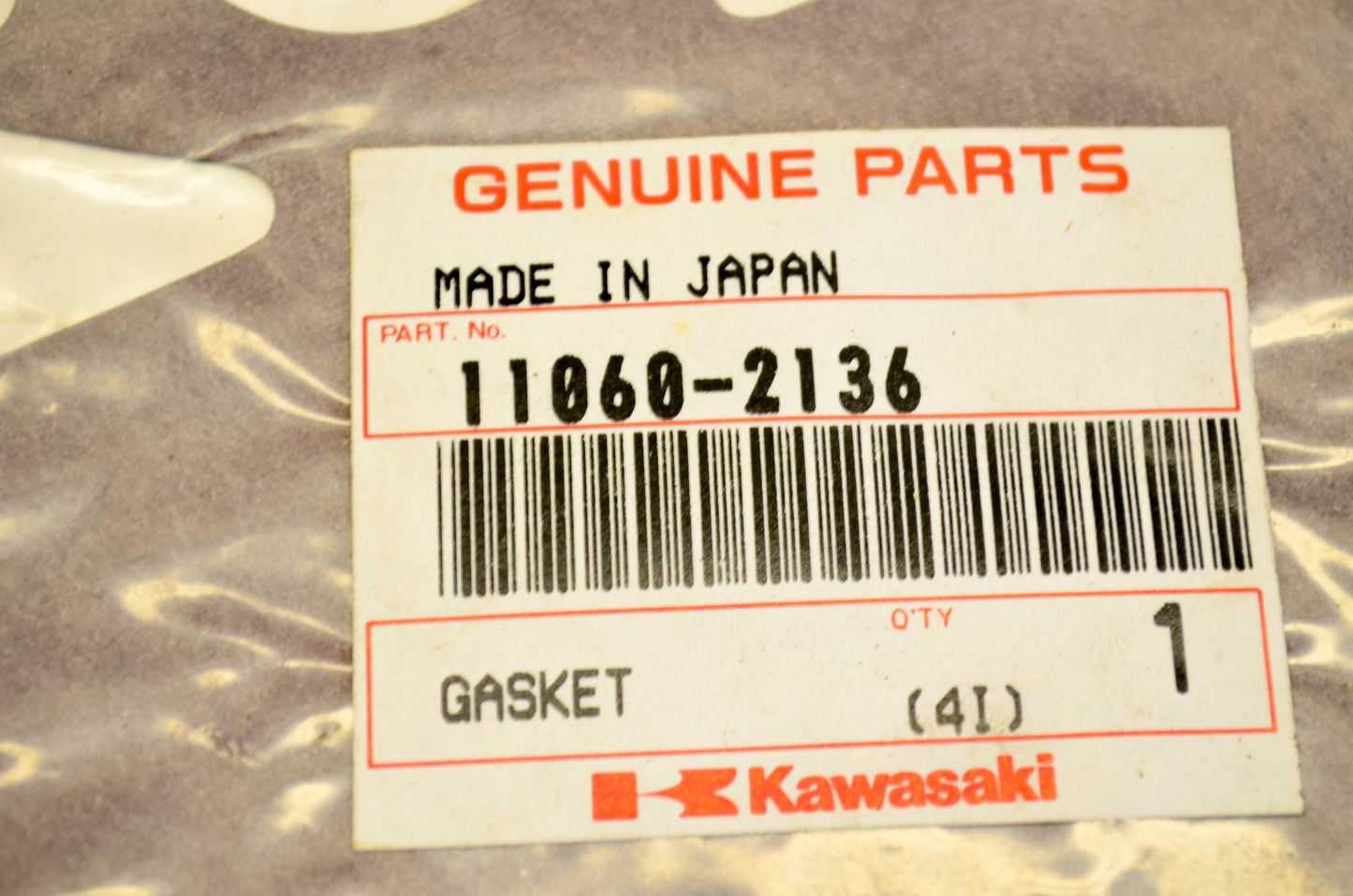 New OEM Kawasaki 11060-2136 Gasket NOS