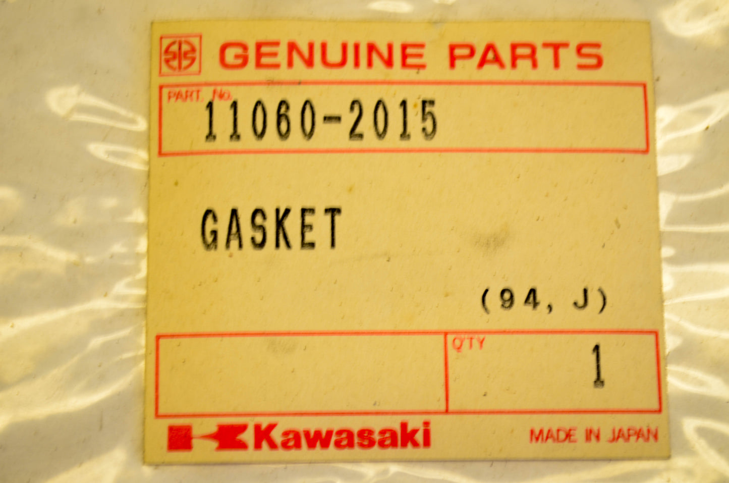 New OEM Kawasaki 11060-2015 Crankcase Cover Gasket NOS