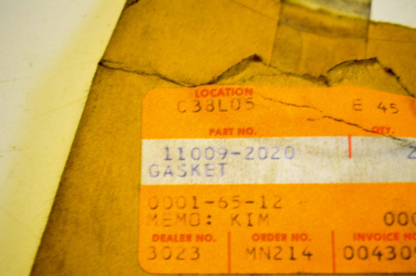 New OEM Kawasaki 11009-2020 Gasket NOS