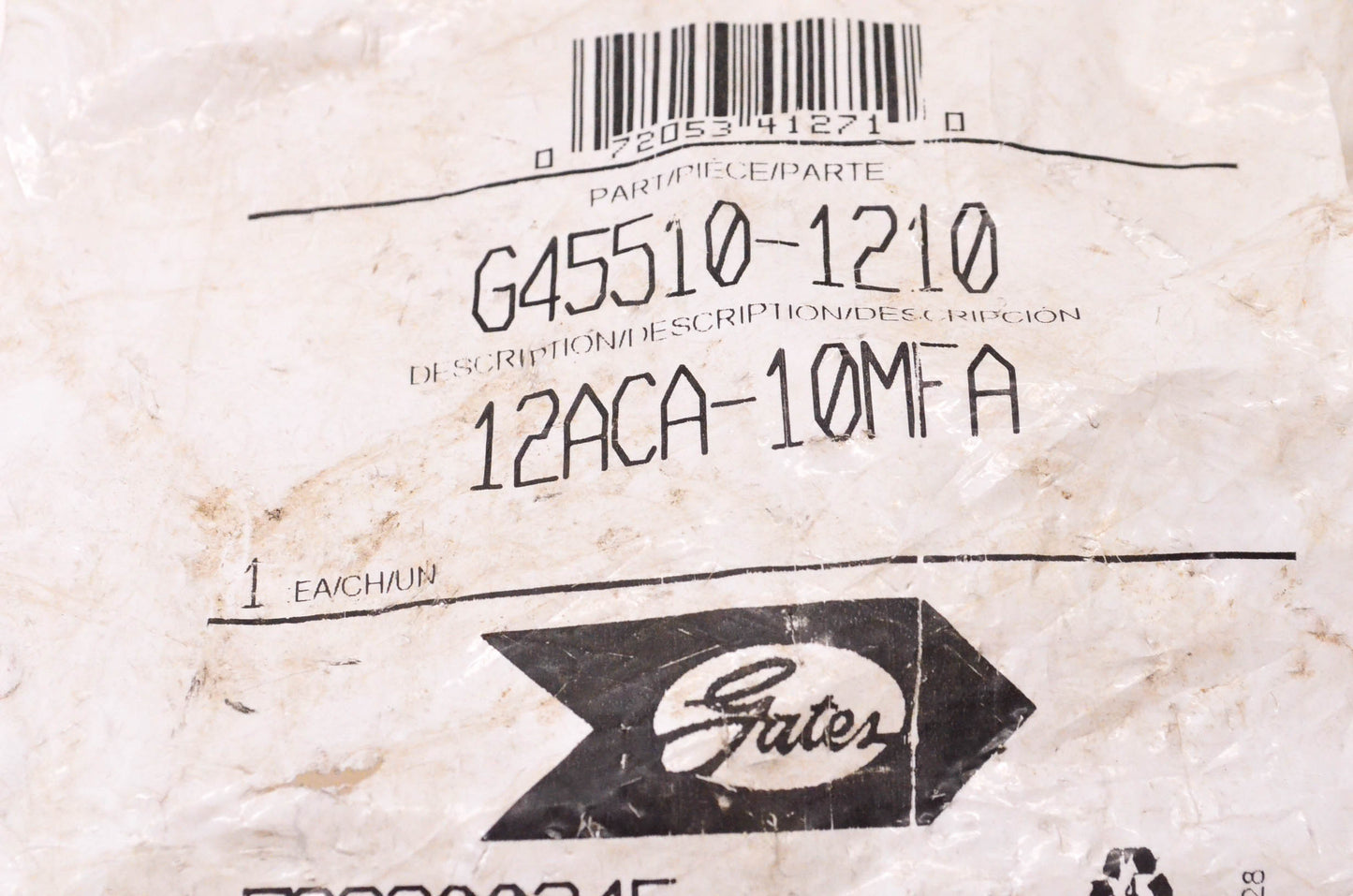 Gates G45510-1210, 12ACA-10MFA PolarSeal Hydraulic Coupling NOS