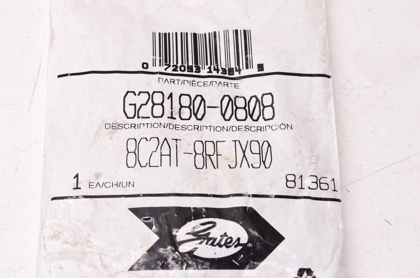 Gates G28180-0808, 8C2AT-8RFJX90 Mega Crimp Hydraulic Coupling NOS