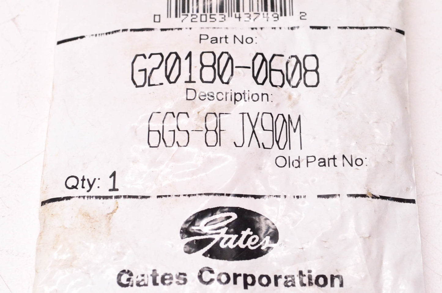 Gates G20180-0608, 6GS-8FJX90M Hose Coupling NOS