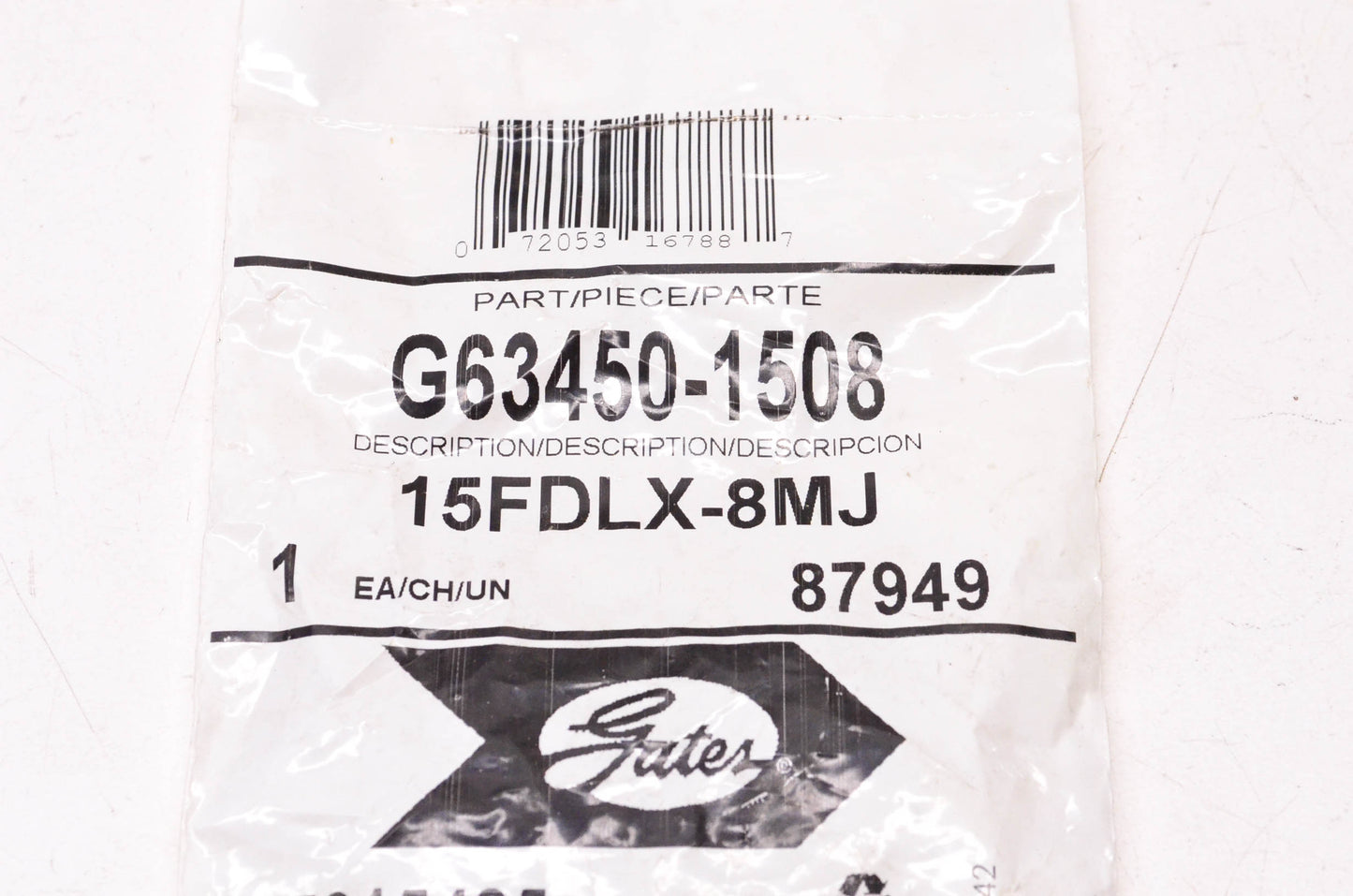 Gates G63450-1508, 15FDLX-8MJ Hose Adapter NOS