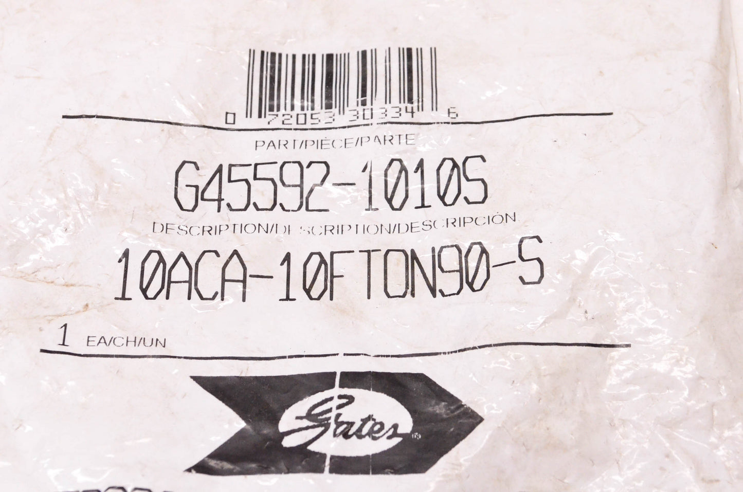 Gates G45592-1010S, 10ACA-10FTON90-S A/C Coupling NOS