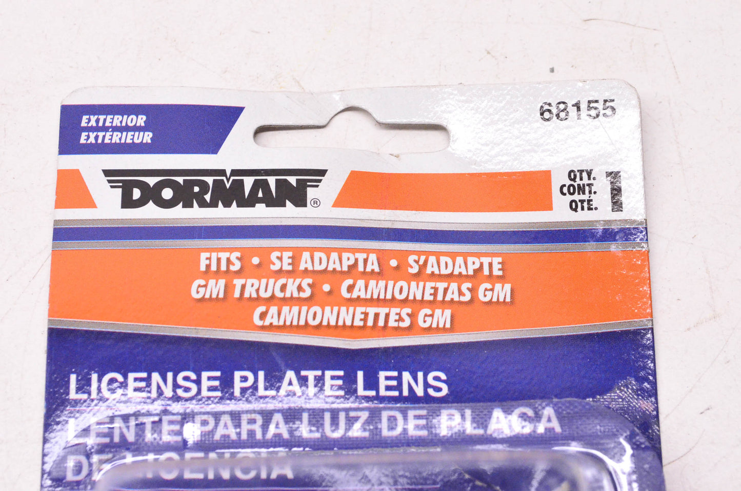 Dorman 68155 License Plate Lens NOS