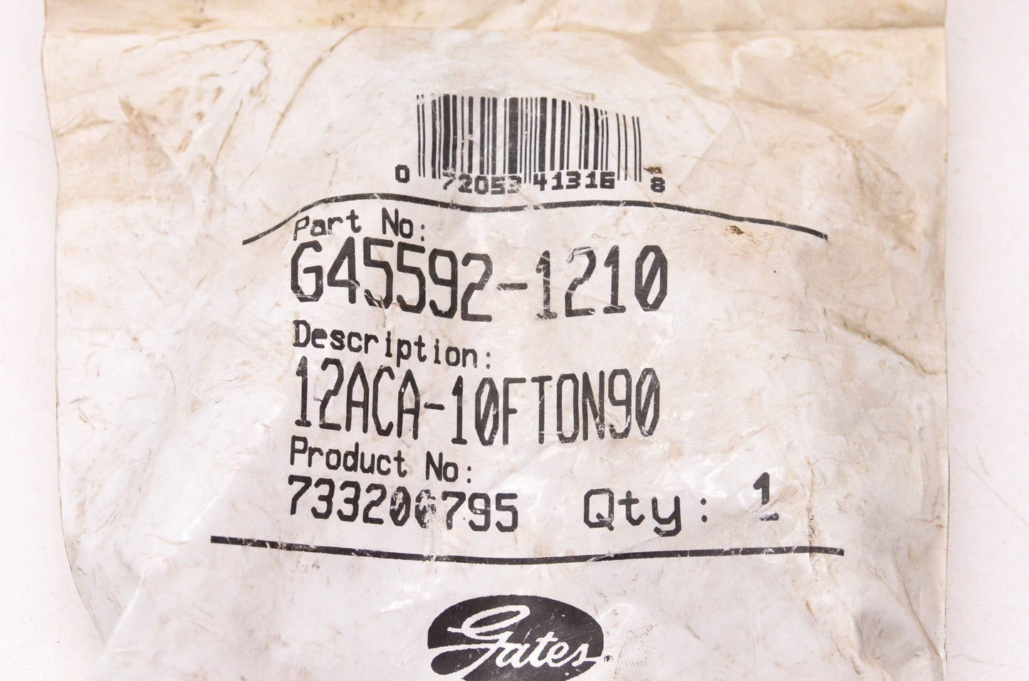 Gates G45592-1210, 12ACA-10FTON90, 733200795 PolarSeal Coupling NOS