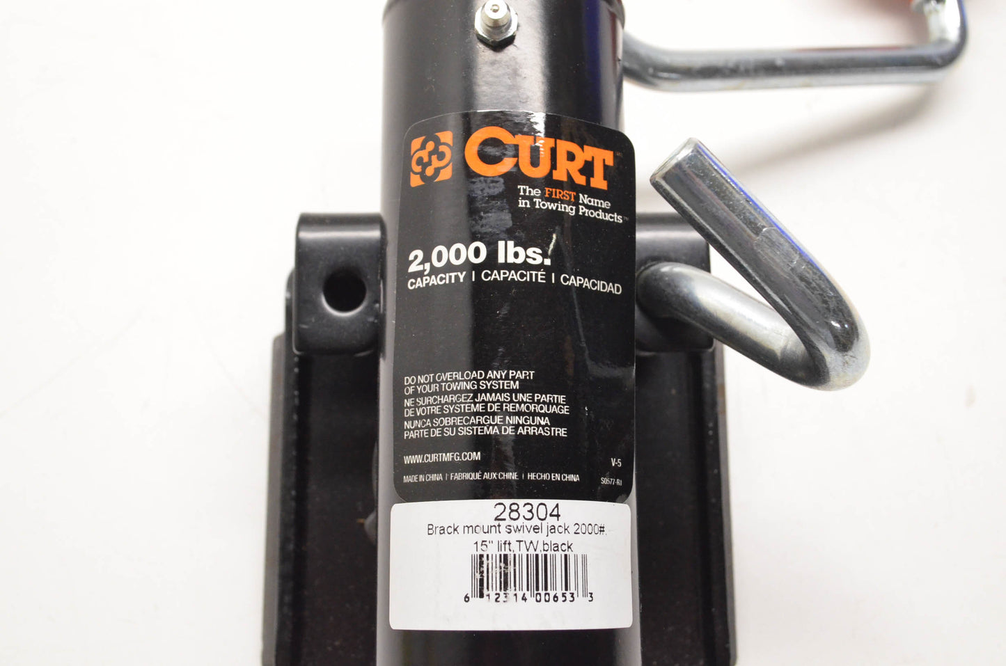 Curt 28304 Bracket Mount 2000lbs Swivel Jack Kit NOS