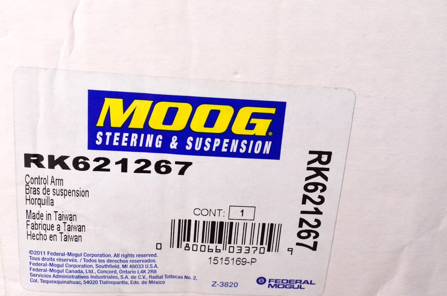 Moog RK621267 Control Arm W/ Ball Joint NOS