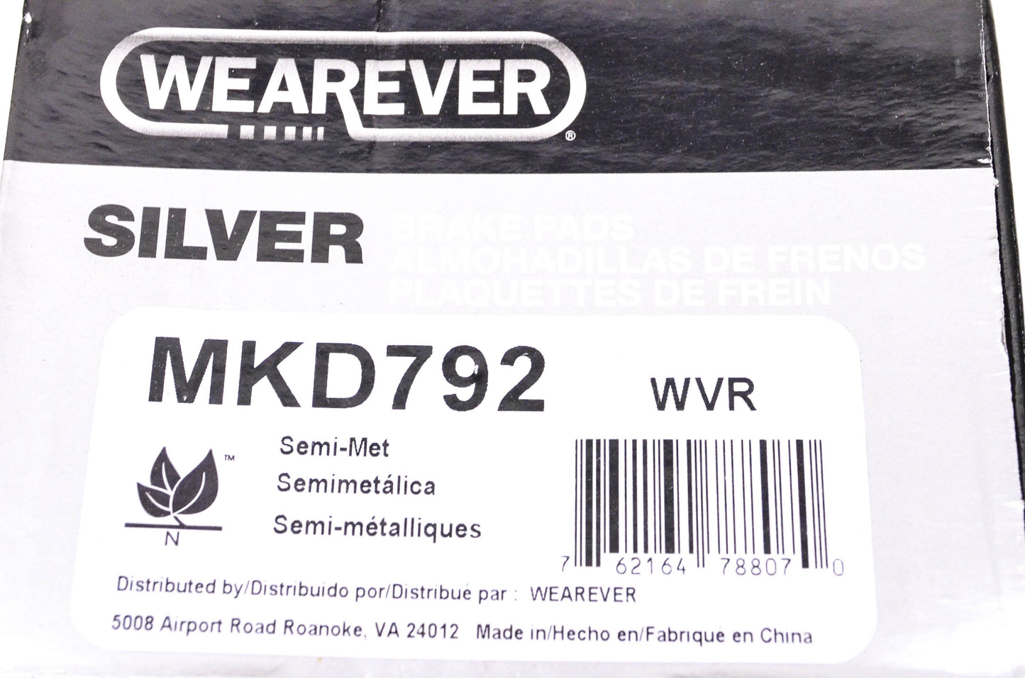 Wearever MKD792 Wearever Silver Brake Pad Kit NOS