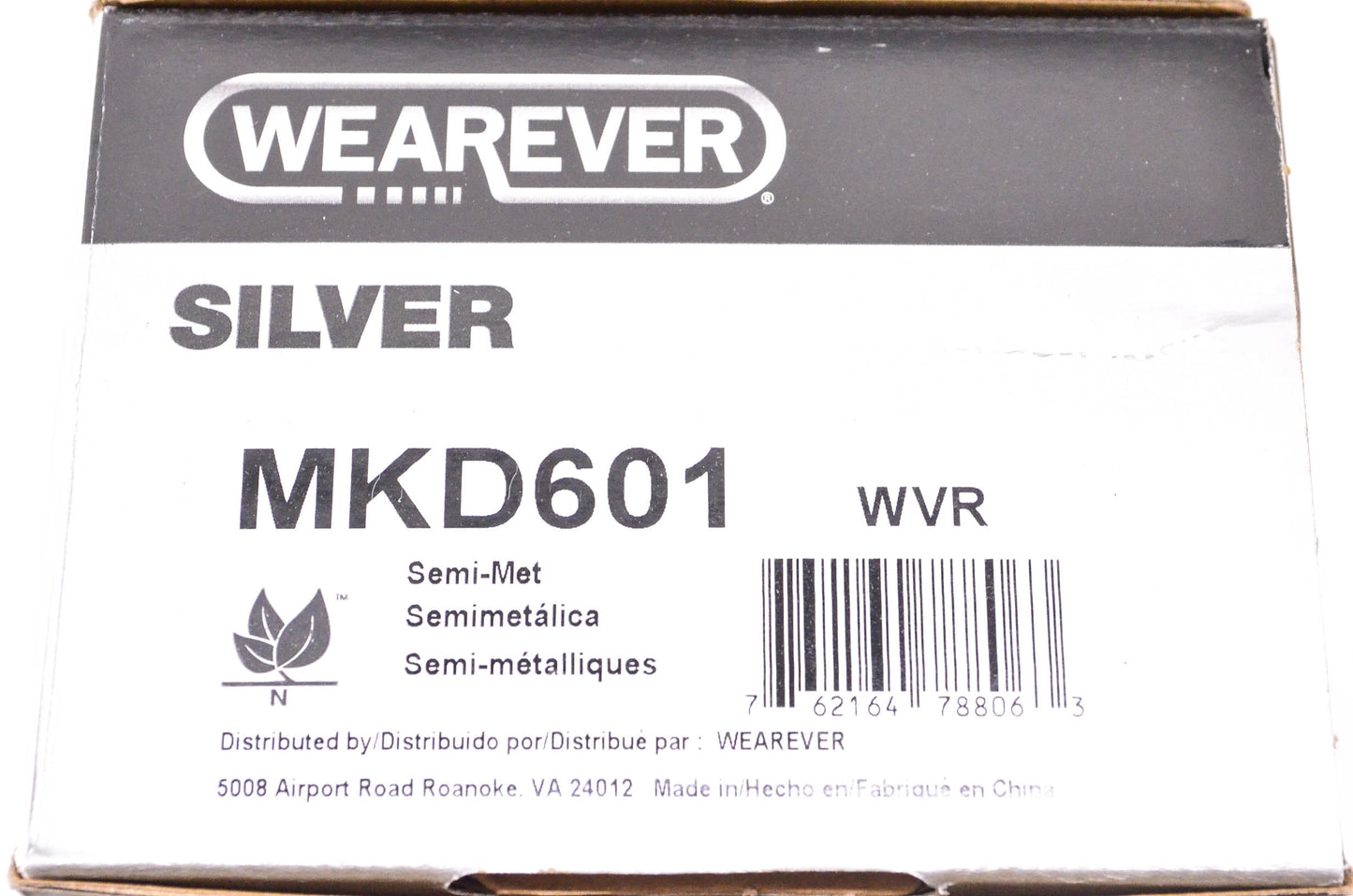Wearever MKD601 Wearever Silver Brake Pad Kit NOS