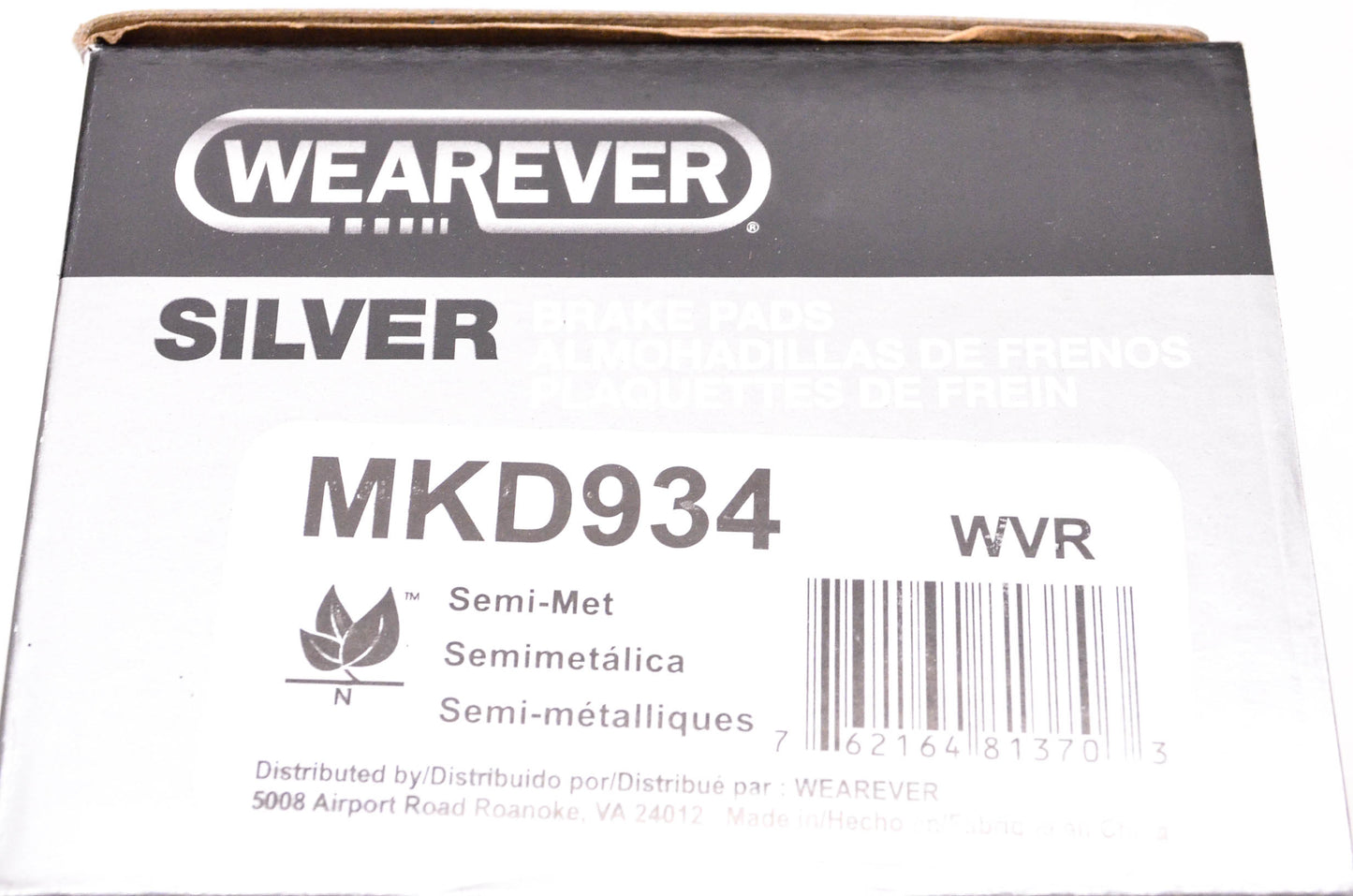 Wearever MKD934 Wearever Silver Brake Pad Kit NOS