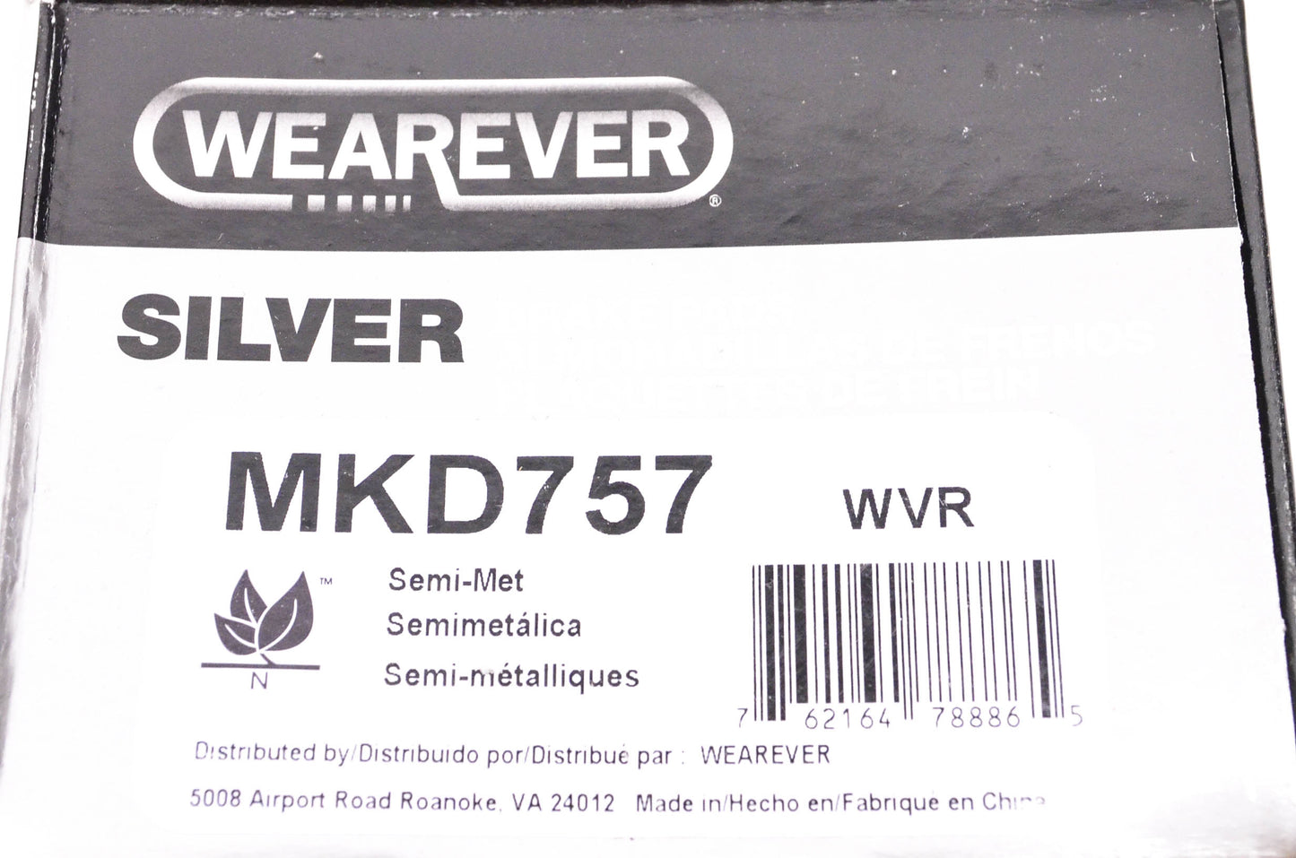Wearever MKD757 Wearever Silver Brake Pads NOS