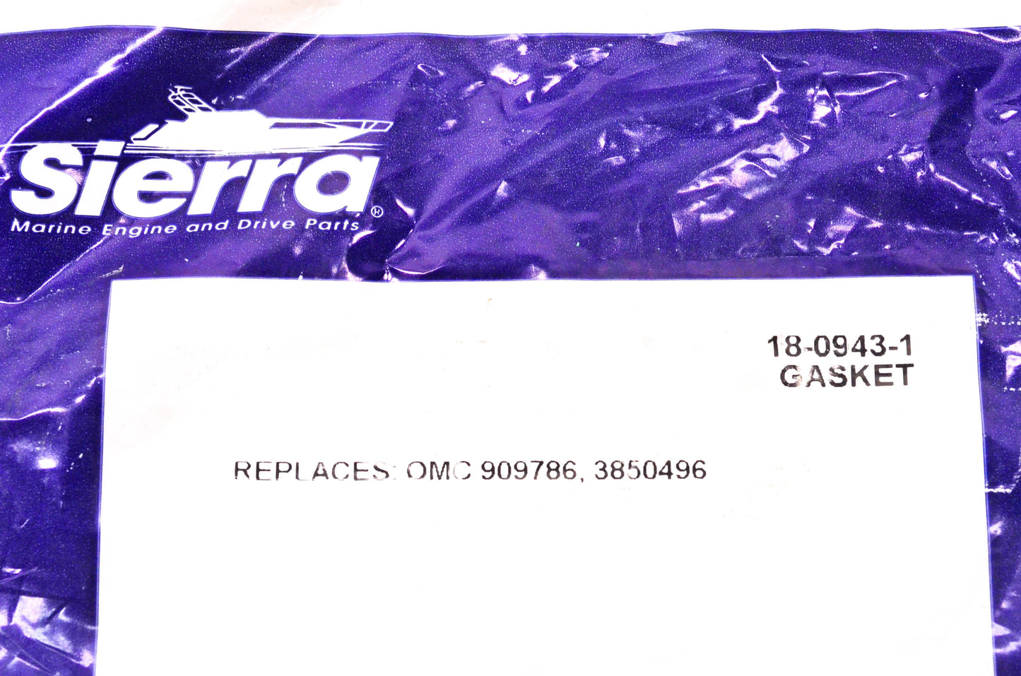 Sierra 18-0943-1, 909786, 3850496 Gasket NOS