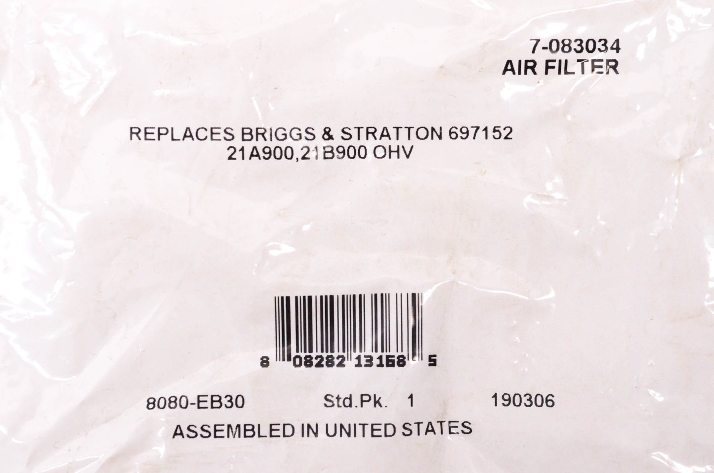 Sierra 7-083034, 697152, 21A900 Air Filter NOS