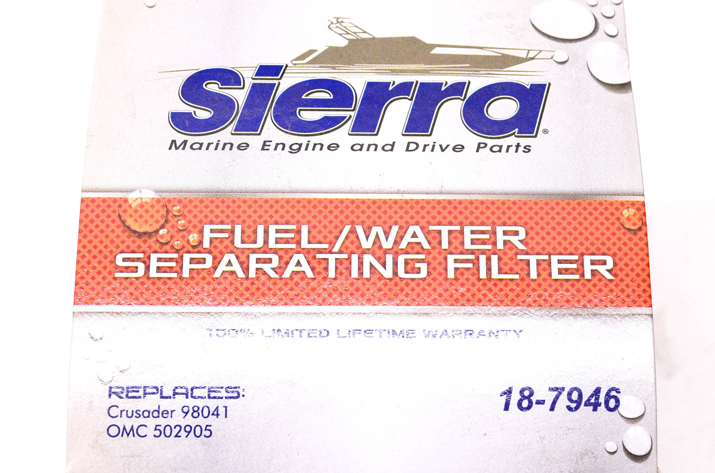 Sierra 18-7946 Fuel/Water Separating Filter NOS