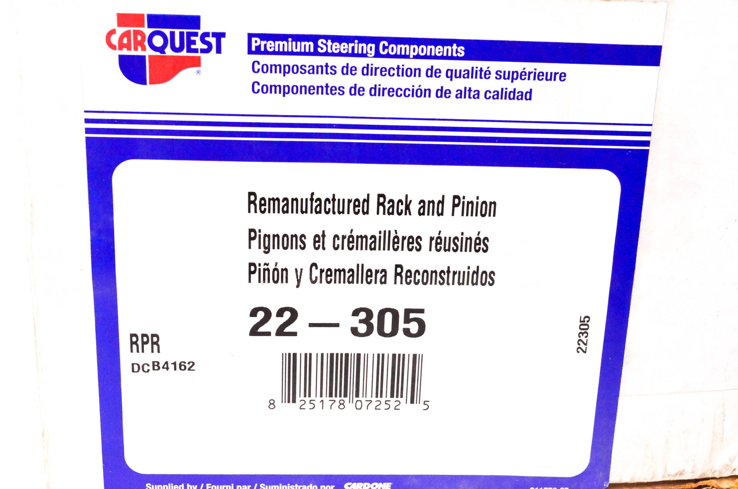 Carquest 22-305 Remanufactured Rack & Pinion NOS