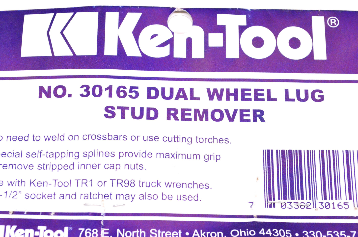Ken-Tool 30165 Dual Wheel Lug Stud Remover NOS