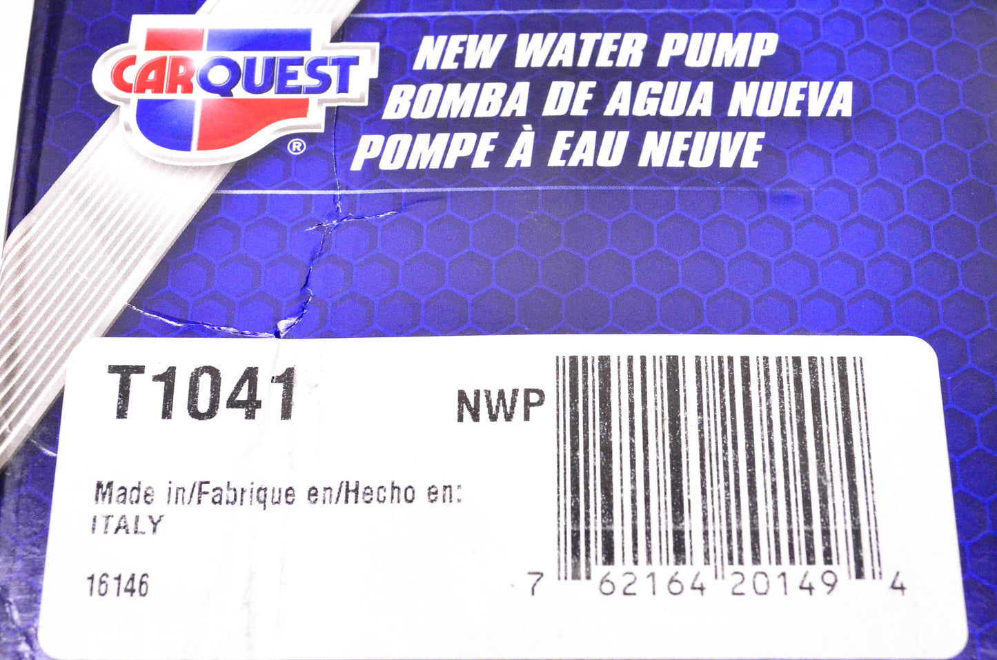 Carquest T1041 Water Pump NOS