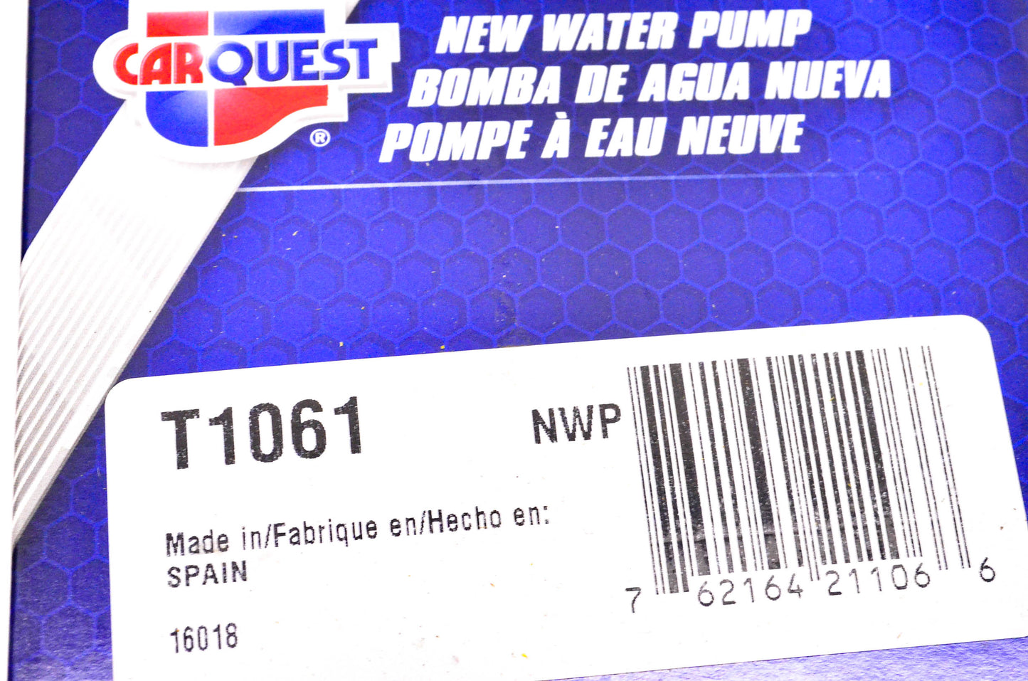 Carquest T1061 Water Pump NOS