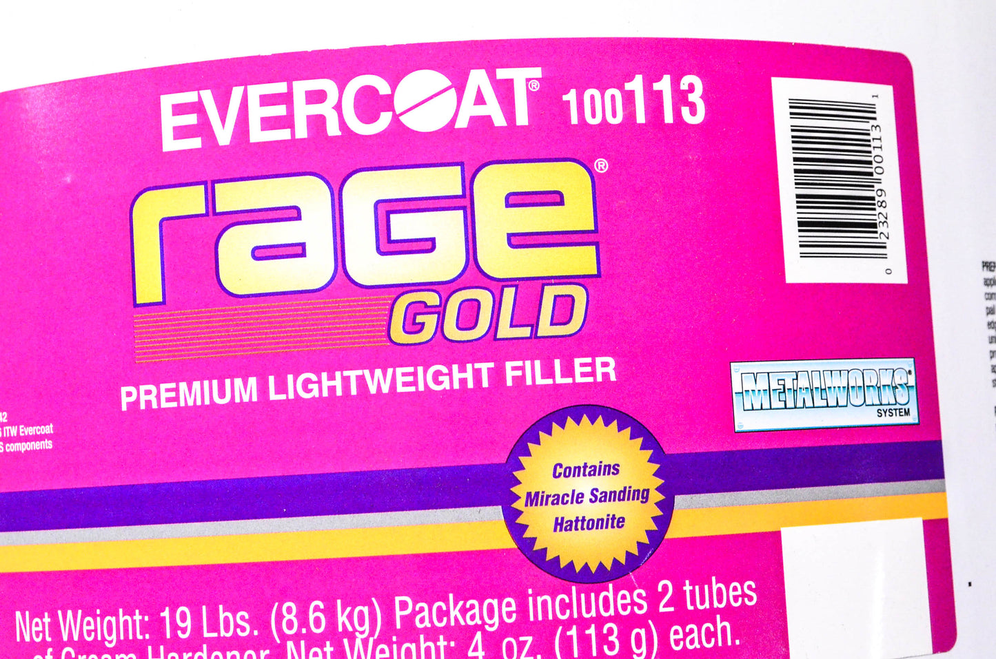 Permatex 100113 Rage Gold Premium Lightweight Filler NOS