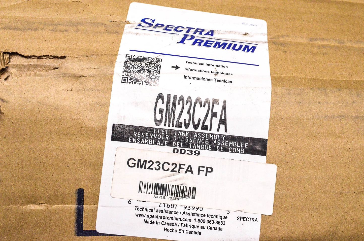 Spectra Premium GM23C2FA, GM23C2FA FP Fuel Tank Assembly NOS