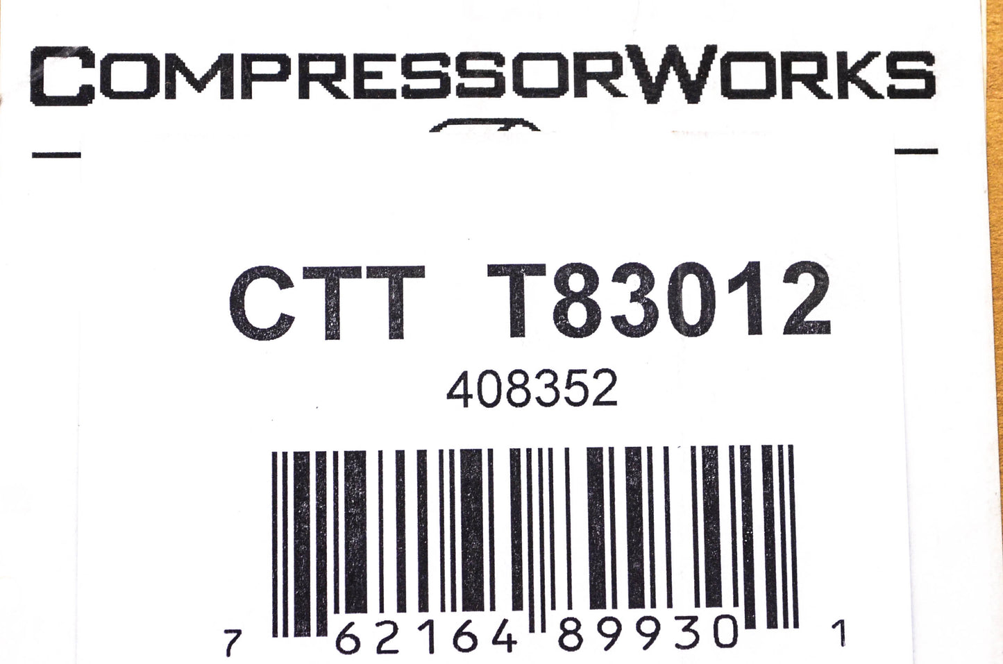 Compressor Works CTT T83012, CTC 408352, 408352 A/C Accumulator NOS
