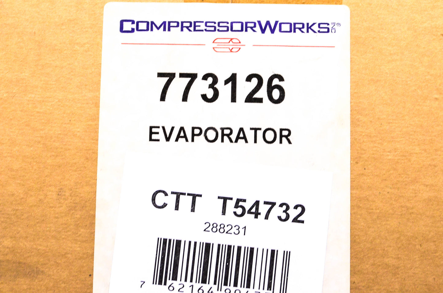Compressor Works CTT T54732, 288231, 773126 A/C Evaporator Core NOS