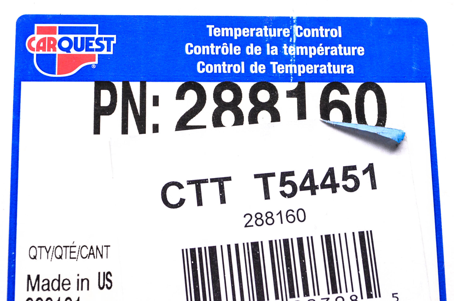 Carquest CTT T54451, 288160 A/C Evaporator Core NOS