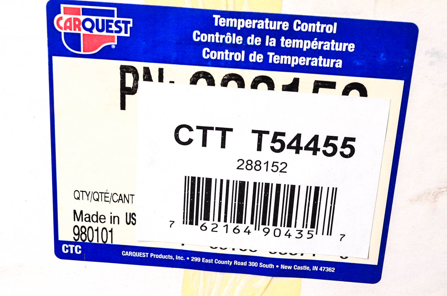 Carquest CTT T54455, 288152 A/C Evaporator Core NOS