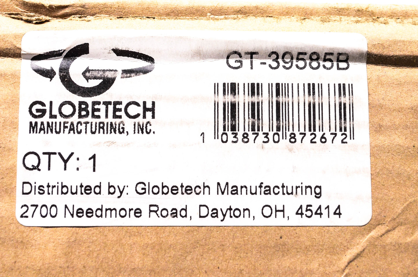 Globetech GT-39585B Quarter Fender Kit NOS