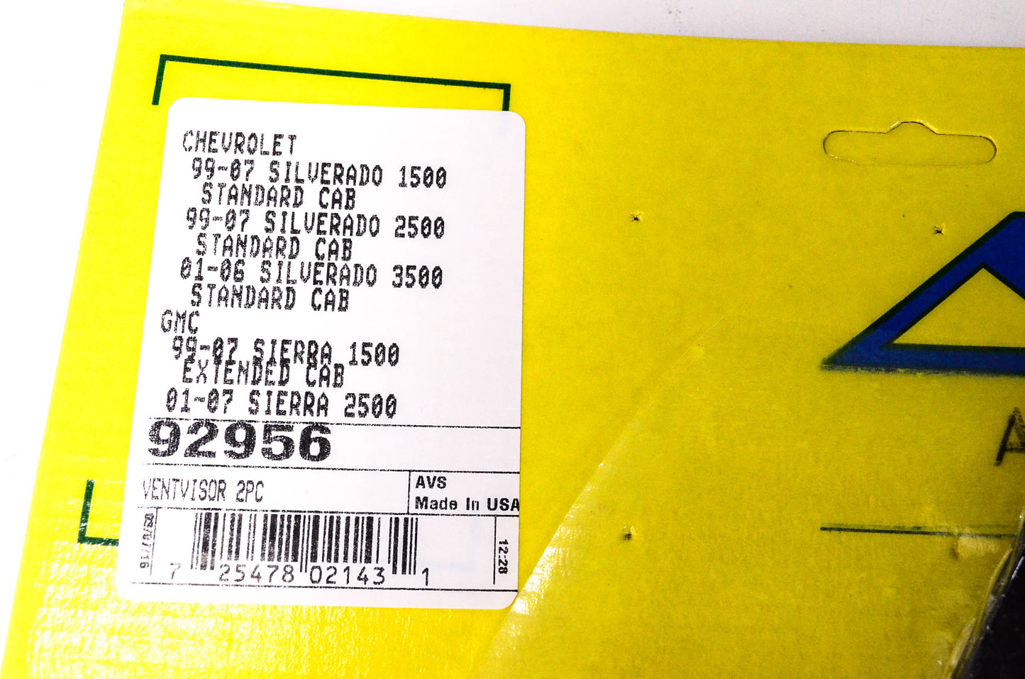 AVS 92956 Ventvisor Kit NOS