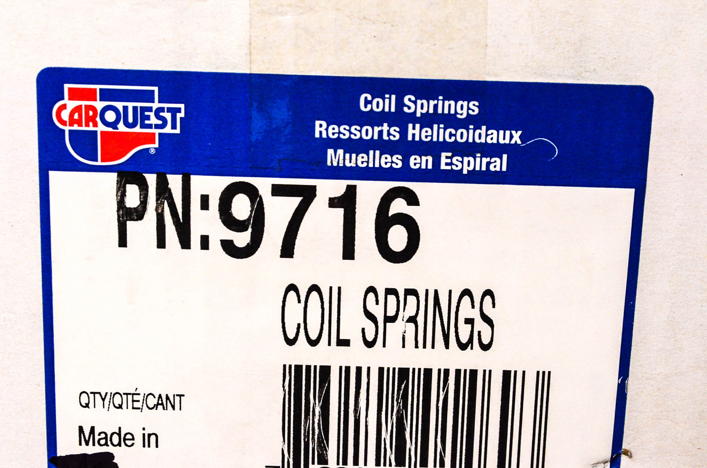Carquest 9716 Coil Springs Kit NOS