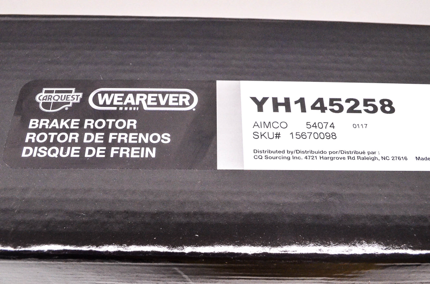Wearever YH145258, 54074, 15670098 Brake Rotor NOS