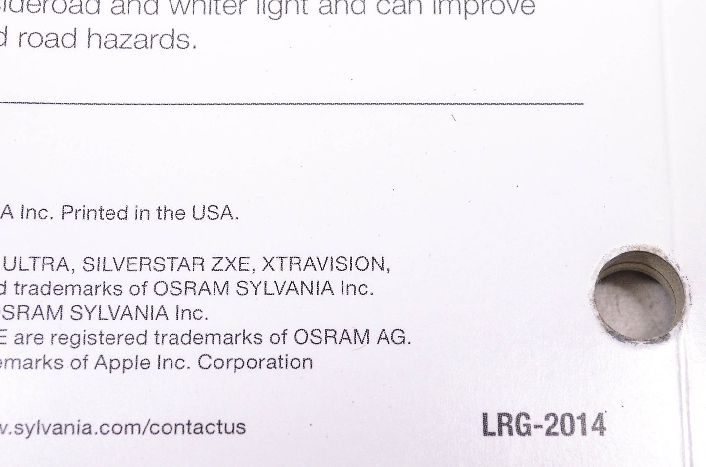 Sylvania LRG-2014 1997-2014 Automotive Lighting Replacement Guide NOS