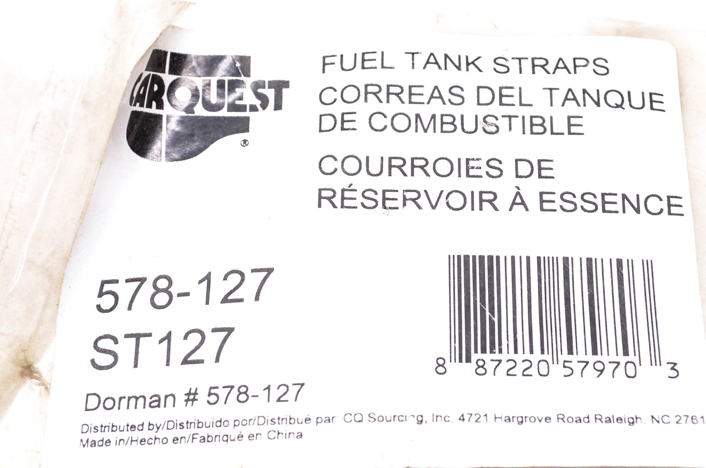 Carquest 578-127, ST127 Fuel Tank Straps Qty 2 NOS