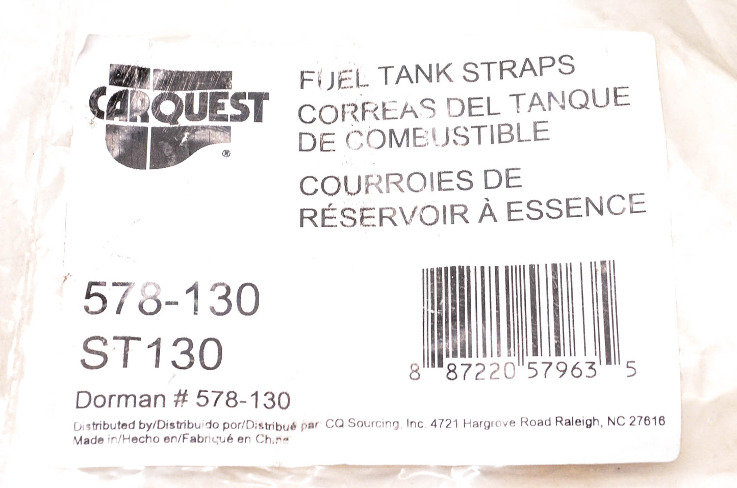 Carquest 578-130, ST130 Fuel Tank Straps Qty 2 NOS