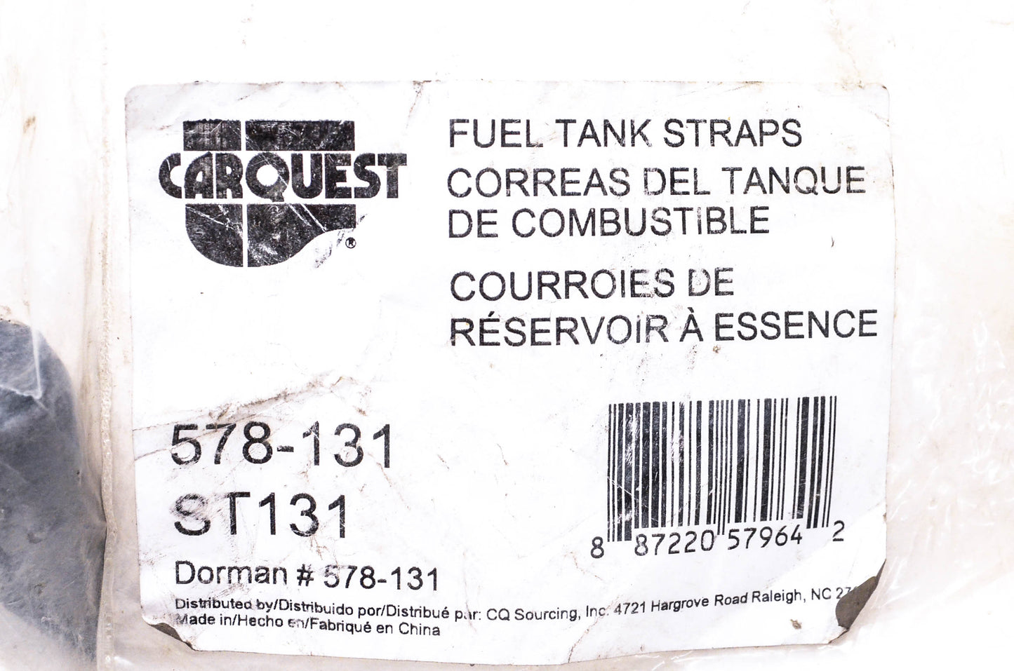 Carquest 578-131, ST131 Fuel Tank Straps Qty 2 NOS