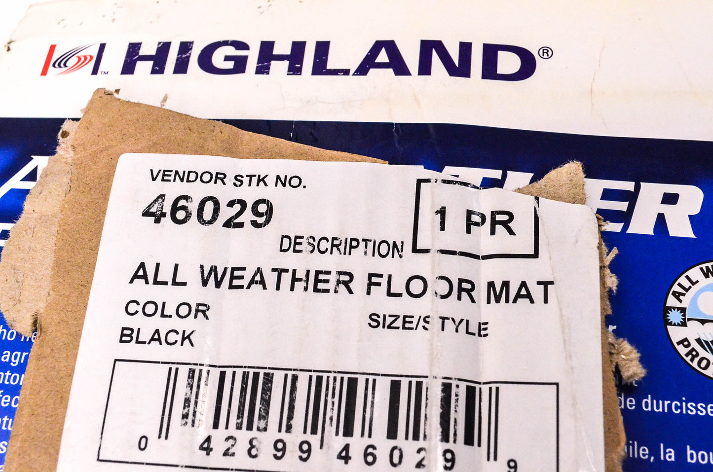Highland 46029 All Weather Floor Mats NOS