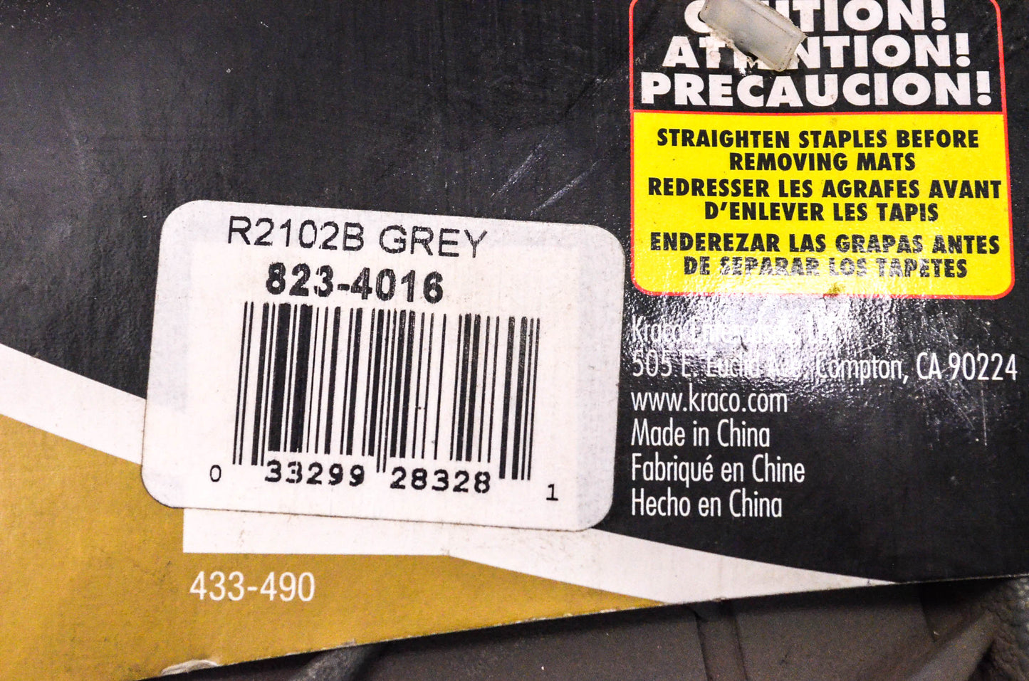 Kraco 433-490, 823-4016, R2102B Universal Fit Floor Mat Kit NOS