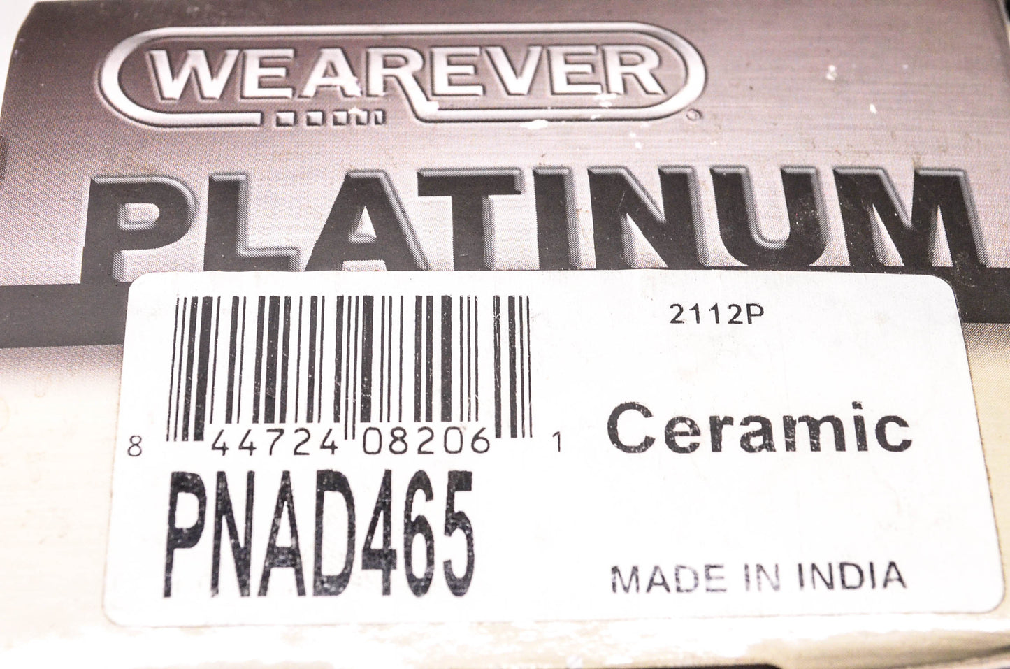 Wearever PNAD465, 2112p Wearever Platinum Ceramic Brake Pad Kit NOS
