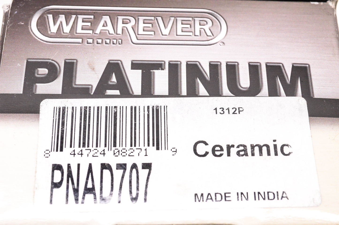 Wearever PNAD707, 1312P Wearever Platinum Ceramic Brake Pad Kit NOS