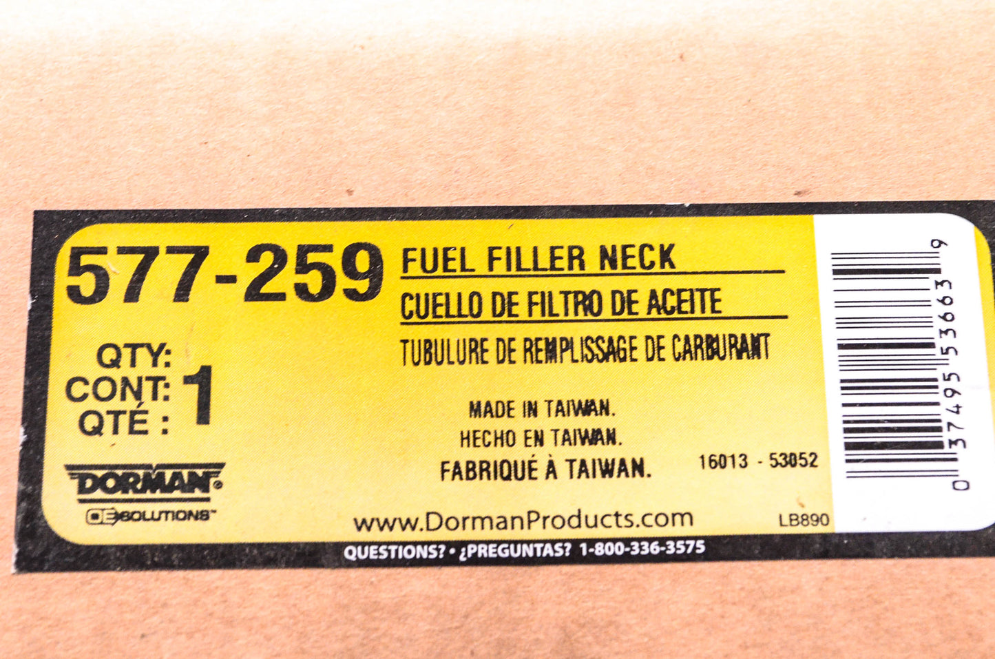 Dorman 577-259 Fuel Filler Neck NOS