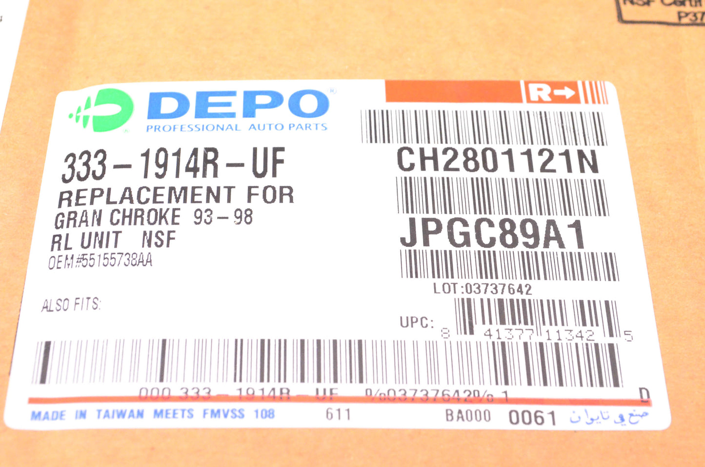 DEPO 333-1914R-UF Passenger Side Taillight Taillamp Grand Cherokee NOS