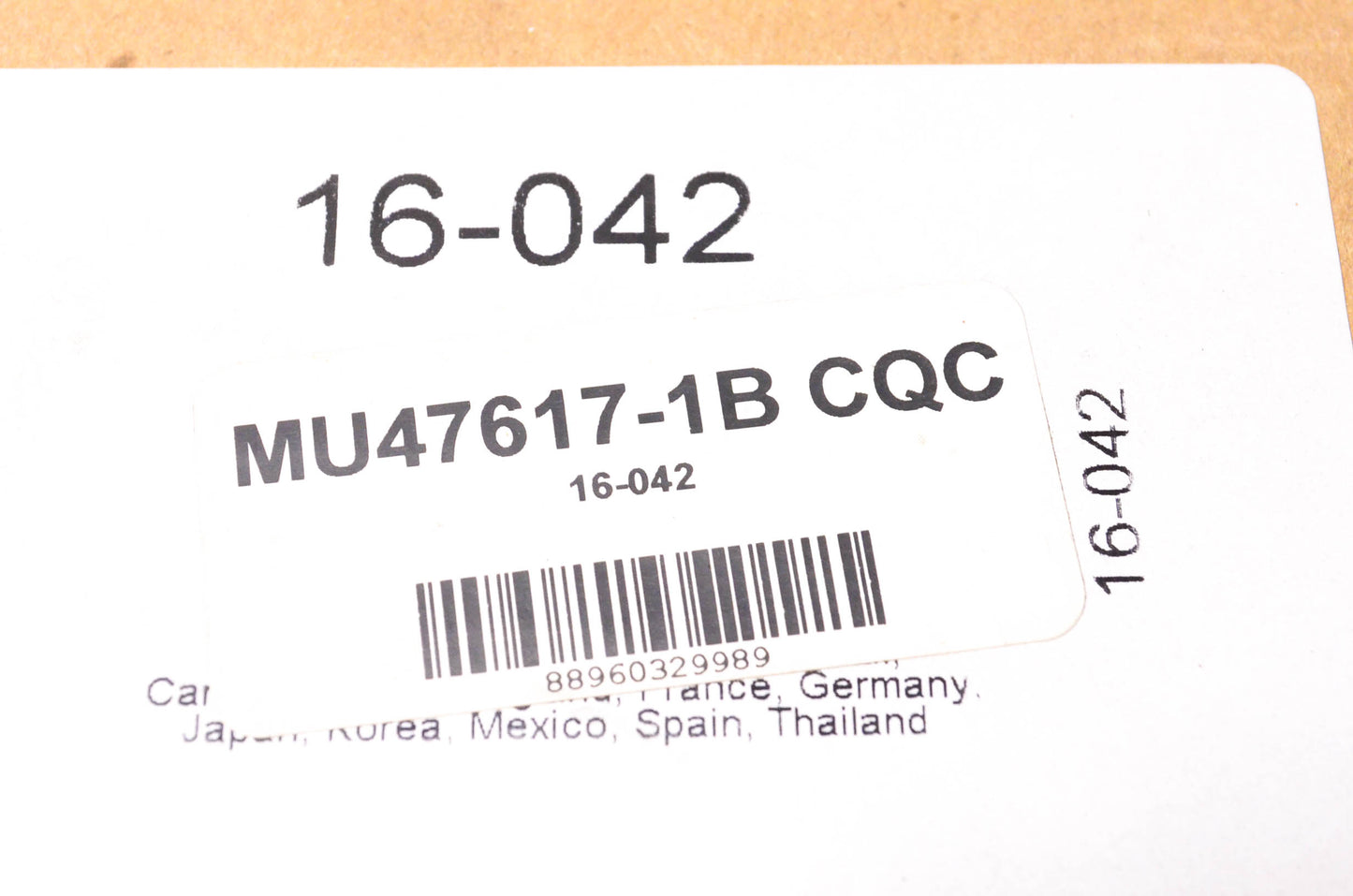 Carquest 16-042, MU47617-1B CQC Clutch Kit for Toyota Corolla 1980-1987 NOS