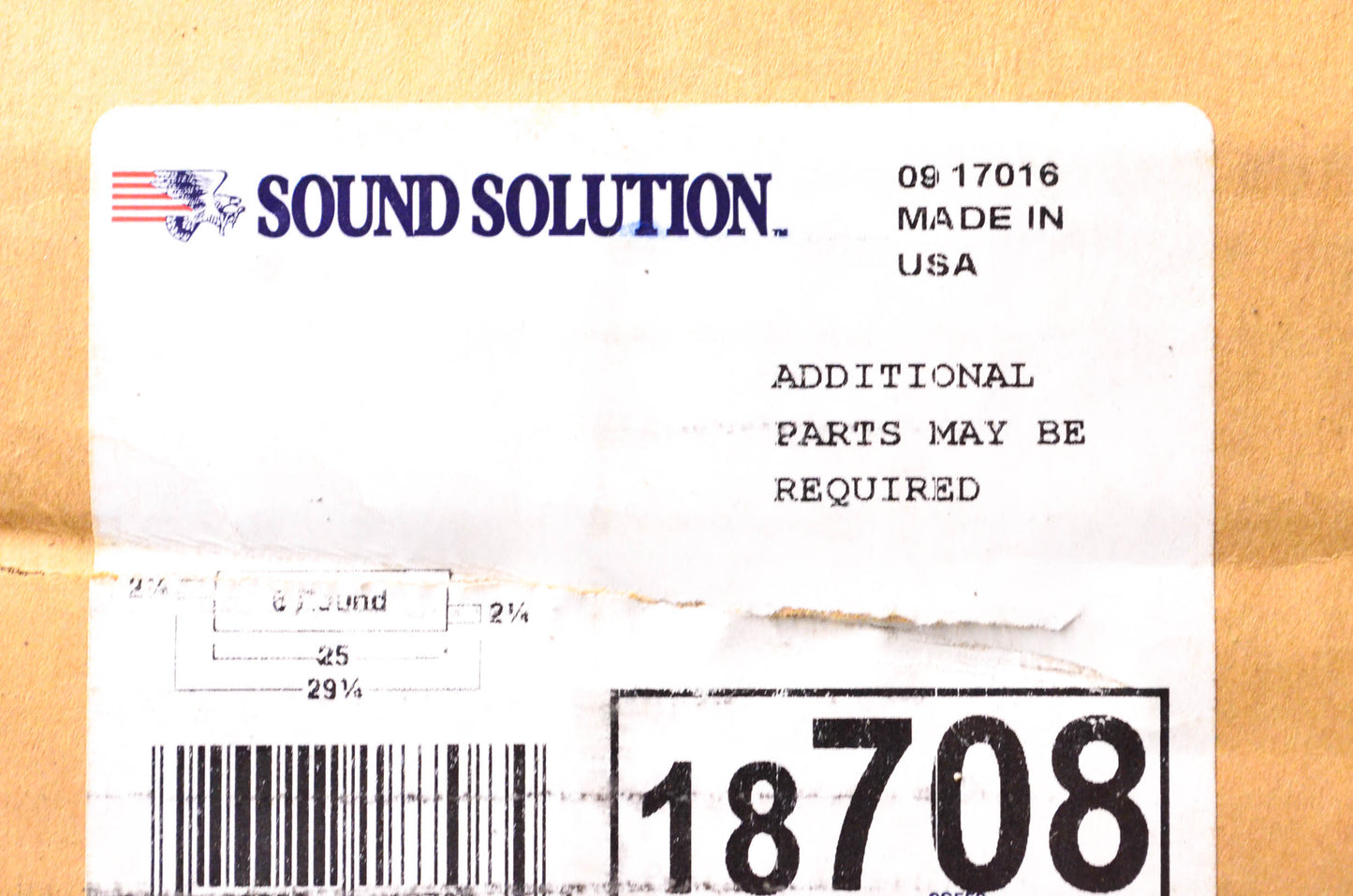 Walker 18708 Sound Solution Muffler NOS