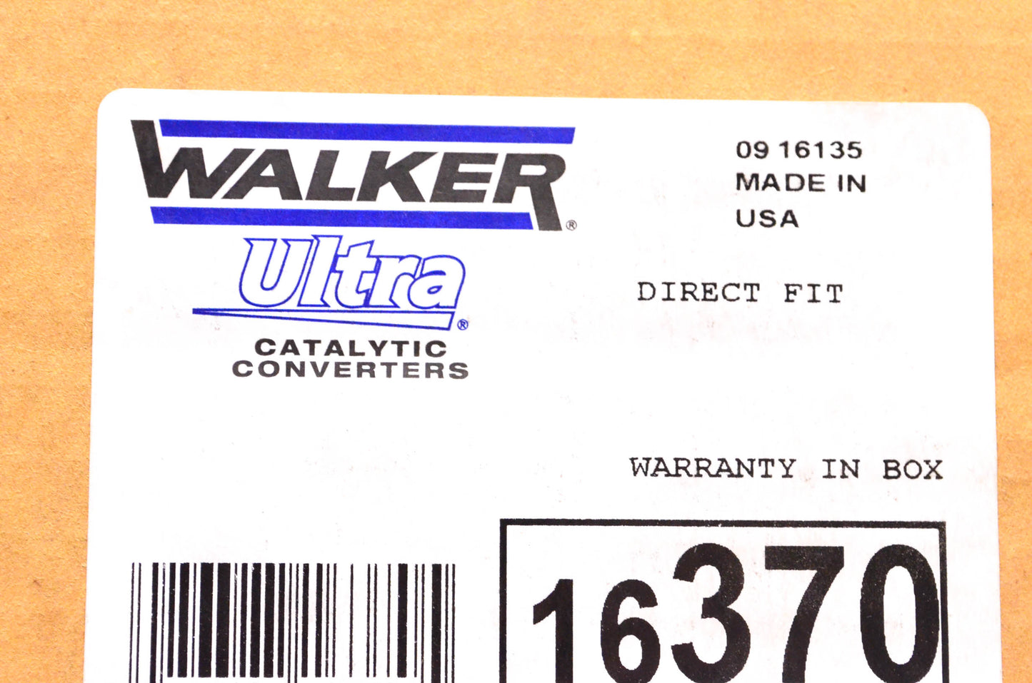 Walker 16370 Catalytic Converter New for Honda Accord 1998-2002 NOS